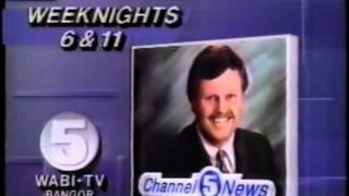 RETRO '90's TV IN MAINE:1991 WABI CBS Channel 5 News Indent