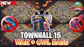 ANTI 3 STAR TOP 10 BEST TH15 WAR AND CWL BASE || TH15 WAR BASE WITH LINK TH15 BASE UPDATE 2024