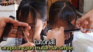 tutorials on how to cut Korean-style bangs trend 2022 easy and simple