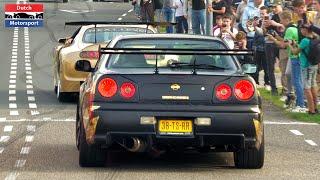 JDM Cars leaving GO Japan 2023 - TopSecret Supra, NSX, Impreza 22B, RX7, Chaser, Lancer Evo,...