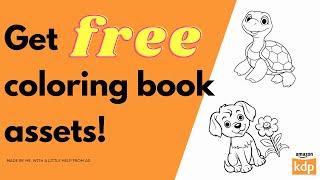 Download My Coloring Book Assets for FREE And Use Them In Your KDP Books!