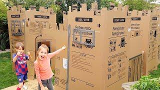 BUILDING A HOUSE OUT OF CARDBOARD (and sleeping in it) GONE WRONG ‍️