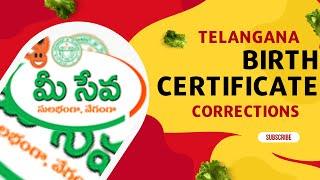 GHMC Birth Certificate Correction Online 2023 CDMA Telangana Birth Certificate Name Inclusion