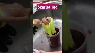 Dyeing hair of Karma Nichols doll  #raindowhigh  #rainbowhighuniverse #rainbowhighdolls #shorts