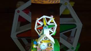 Fisher Price Little People Musical Ferris Wheel #969 1966 w 4 Wood Kids; SEE VIDEO