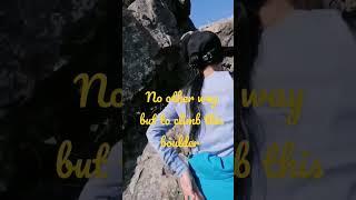 Climb the boulder to the other side #shorts #adventure #hiking