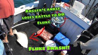 Multiple 10 pounders/ Angler gets his ankle beaten by Massive Fluke