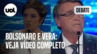 Bolsonaro e Vera Magalhães: veja vídeo completo com pergunta da jornalista e resposta em debate