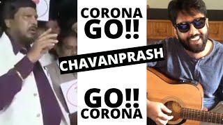 Ramdas Athawale saying Corona Go! Go Corona! Dialogue with beats