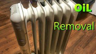 Remove Oil from an Oil Filled Electric Heater  -Plug Location Disposal Radiant Room Heater 1500 W