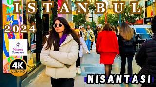 Exploring Istanbul's Trendy Nisantasi: Market Fashion, Cafes & Streets | 4k Walking Tour - Nov 2024