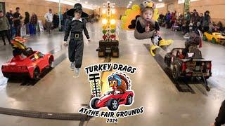 Modified Power Wheels Drag Racing Indoors!