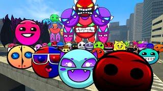 Lobotomy Dash and Geometry Dash Nextbots Family Chasing me Gmod