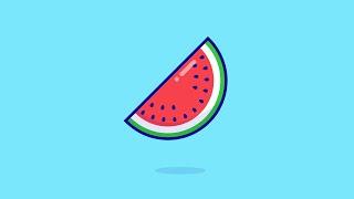 Watermelon Flat Illustration in Inkscape