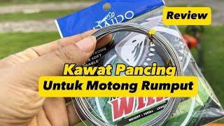 Super Tajam !! Inilah Guna Kawat Pancing Untuk Potong Rumput Karpet Jepang