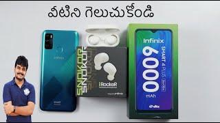 Infinix Smart 4 Plus & Snokor TWS Unboxing ll in Telugu ll