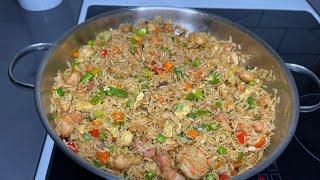 Special Assorted Ghanaian Fried Rice | recipe | Step by Step | Holiday Meal | Lovystouch