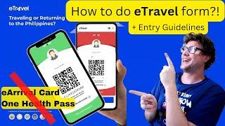 All information on eTravel for entry to the Philippines and entry regulations | simple travel