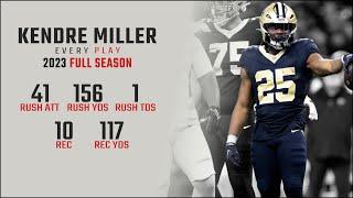 Kendre Miller Full Season Replay: Every Run, Target, and Catch in the 2023 NFL Season