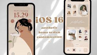 iOS16 Aesthetic Home Screen Customization ~ Tutorial widget and change icons