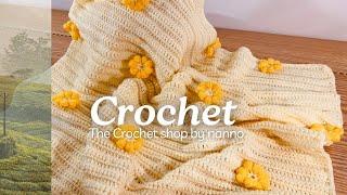 How to crochet a flower Easy Crochet Blanket Flower for Beginners #crochet