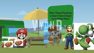 Racist Mario Steals People's Junk Food And Gets Grounded