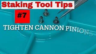 How to Tighten Cannon Pinion so Pocket Watch Hands Work (with Watchmakers Staking Tool)