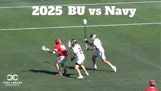 Boston U vs Navy | 2025 Men's Lacrosse Highlights