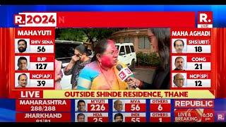 Moments Of Mega Celebration Outside Eknath Shinde's Residence In Thane | Maharashtra Elections