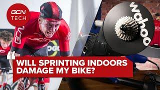 Is It Safe To Ride Out The Saddle On Indoor Trainers? | GCN Tech Clinic #AskGCNTech