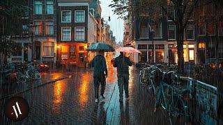 Rain Walk in Amsterdam・4K ASMR