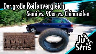 Der große Reifenvergleich - Semislicks vs. Sommerreifen vs. alte Reifen - JuStris Garage