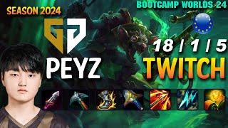 GEN Peyz TWITCH ADC vs SERAPHINE - Patch 14.19 EUW Ranked WORLDS 2024 Bootcamp | lolrec