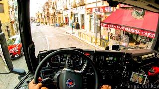 POV truck Driving Scania R450 Xerta to Gandesa  ,cockpit view 4K