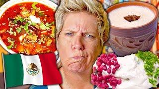 Americans Try Mexican Food For The First Time! (Menudo, Chapulines, Chiles en Nogada)