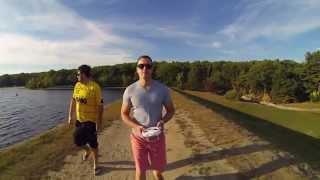 Drone flying over Hopkinton State Park