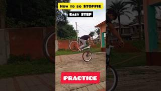 How to do STOPPIE Easy STEP / #shorts #stunt #cycle #cyclestunt #shortsfeed #trending #ytshorts