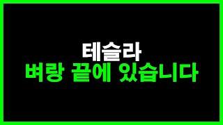 테슬라 벼랑 끝에 있습니다