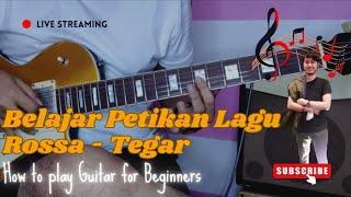 CHORDKUNCI MUDAH LAGU ROSSA - TEGAR | LIVE COVER #rossa #tegar #cover #guitar