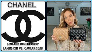 Chanel Square Mini Bag Review / Comparing Caviar vs. Lambskin