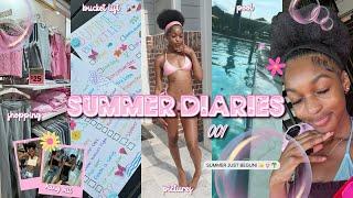 SUMMER DIARIES 001 🫧| shopping, summer buket list, pool, target, + more!