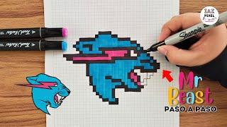 Como dibujar a MR BEATS en PIXEL ART – Tutorial paso a paso #pixelart #mrbeast