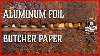 How to Smoke Ribs Experiment: Texas Crutch - Foil vs Butcher Paper