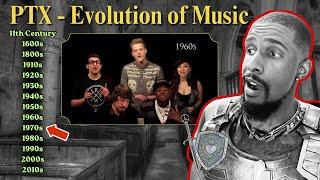 RAP FAN's First Time Hearing Pentatonix Evolution of Music - Reaction PTX #pentatonix