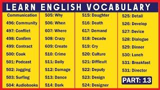 Learn English Vocabulary | Part:13