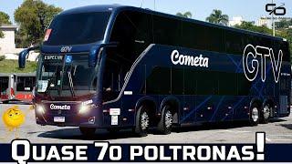 OS NOVOS ÔNIBUS DOUBLE DECKER DA VIAÇÃO COMETA TEM QUASE 70 POLTRONAS | BUSSCAR - SERVIÇO GTV