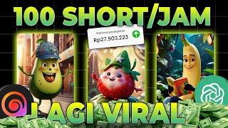 Viral! 100 SHORT/JAM! Cuan Jutaan dan Konten Karakter Buah!Cara Dapat Uang dari Youtube 2024 Terbaru