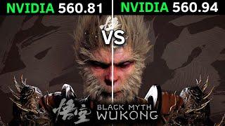 Black Myth Wukong: Nvidia Drivers 560.81 vs 560.94 RTX 4070 12GB