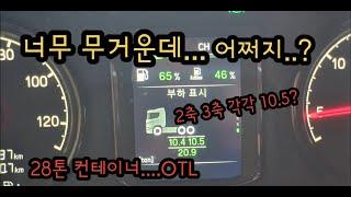 28톤 짜리 컨테이너 상차 후 고속도로를 타면 큰일나겠죠?