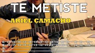 Ariel Camacho - Te Metiste - Tutorial - Requinto - Acordes - Como tocar en Guitarra